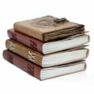 Handmade leather bound notebooks